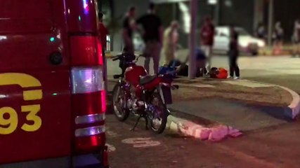 Adolescente fica ferida em acidente na Avenida Brasil no Centro