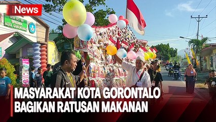 Masyarakat Kota Gorontalo Bagikan Makanan pada Ratusan Warga dalam Tradisi Walima