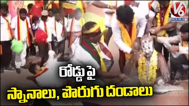 Kannada Farmer Holds Karnataka Bandh Over Cauvery Issue | V6 News