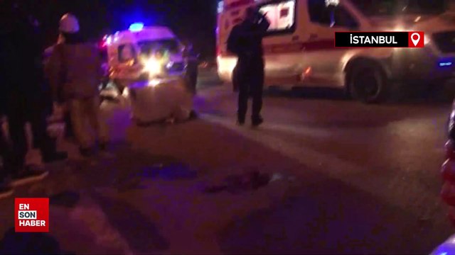 İstanbul Kartal'da motosiklet ve otomobil çarpıştı