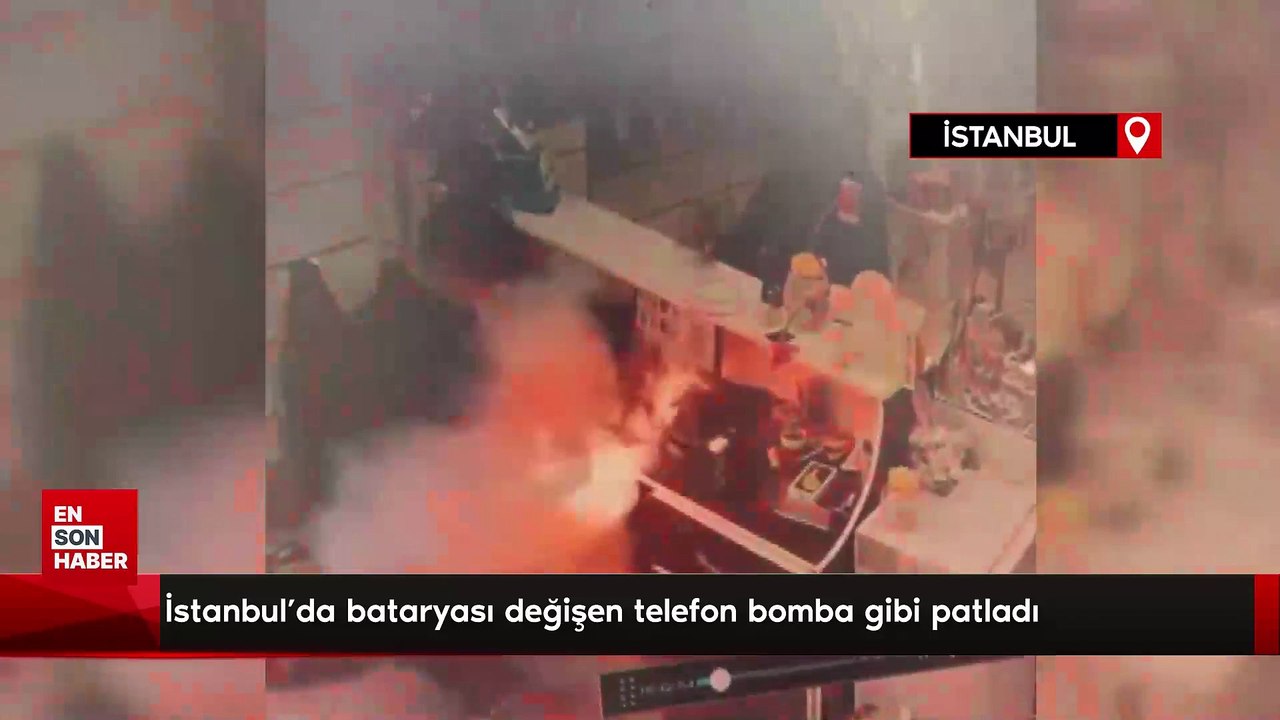 İstanbul'da bataryası değişen telefon bomba gibi patladı