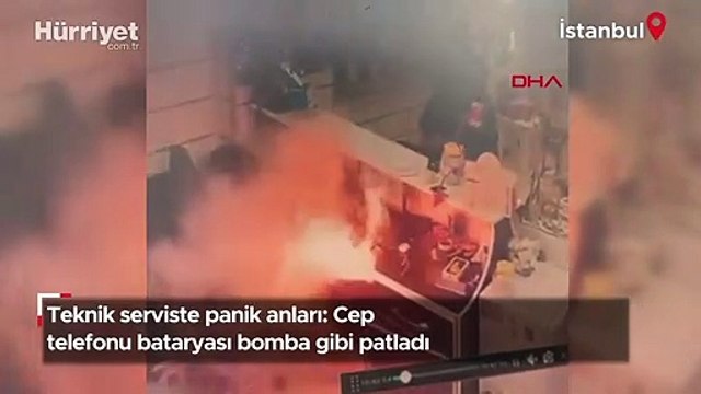 Teknik serviste panik anları: Cep telefonu bataryası bomba gibi patladı
