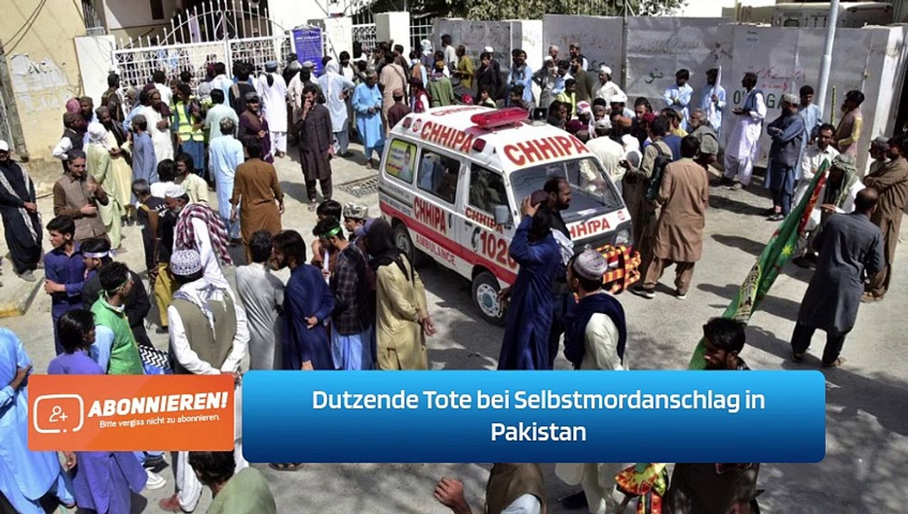 Dutzende Tote bei Selbstmordanschlag in Pakistan