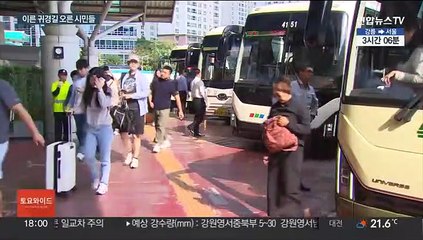 북적이는 버스터미널…이른 귀경길 오른 시민들