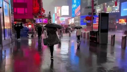 Central Park inondé à New York à cause de fortes pluies