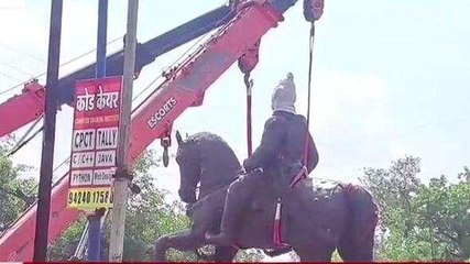 खंडवा: महाराणा प्रताप की प्रतिमा पहुंची खंडवा, महापौर ने किया निरीक्षण