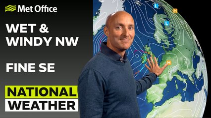 Download Video: 30/09/23 – Rain moving in, drier south – Afternoon Weather Forecast UK – Met Office Weather