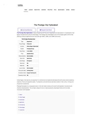 The Prestige City Hyderabad Video