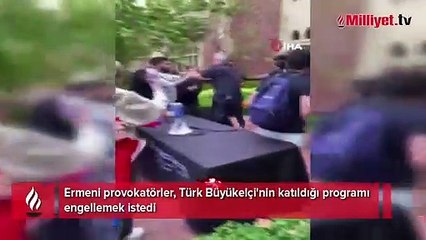 Ermeni provokatörler iş başında! Türk Büyükelçi'nin katıldığı programı engellemek istediler