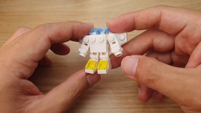 LEGO brick rescue jet transformer robot tutorial and stop motion animation