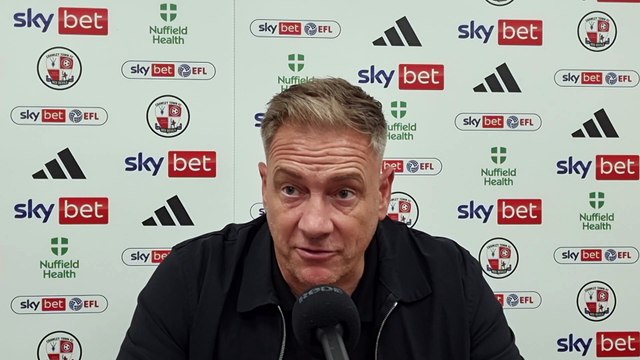 Crawley Town boss Scott Lindsey following Sutton United win