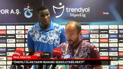 Trabzonspor'un Nijeryalı oyuncusu Paul Onuachu: Takımım adına çok mutluyum