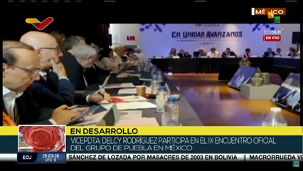 Vicepdta. Delcy Rodríguez llevó al Grupo de Puebla la verdad sobre la agresión a Venezuela