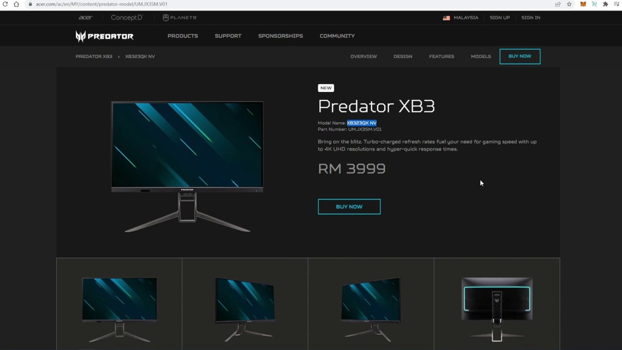 MONITOR ACER PREDATOR XB323QK | 4K, 144HZ Y HASTA 280HZ HACIENDO OVERCLOCKING