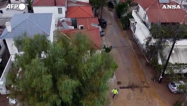 Grecia, il villaggio di Agria dopo il passaggio della tempesta Elias