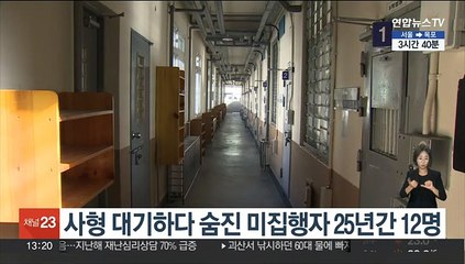 사형 대기하다 숨진 미집행자 25년간 12명…확정자 59명