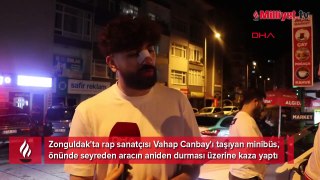 Konseri iptal edildi! Zonguldak'ta rap sanatçısı Vahap Canbay kaza yaptı