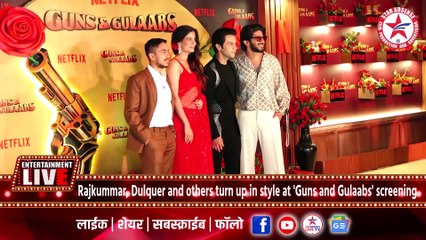 Rajkummar, Dulquer and others turn up in style at 'Guns and Gulaabs' screening