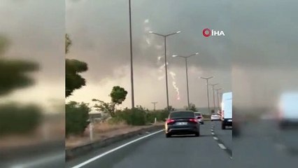 Denizin üzerine düşen işaret fişeği paniğe neden oldu