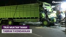 Hilang Kendali, Truk Muatan Tanah Tabrak 5 Kendaraan di Tangerang