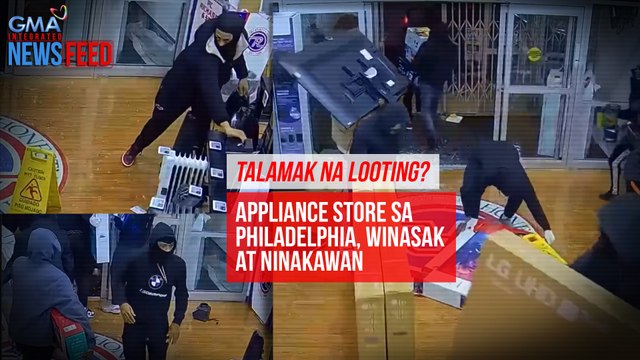 Talamak na looting? Appliance store sa Philadelphia, winasak at ninakawan | GMA Integrated Newsfeed