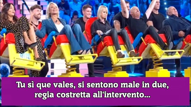 Tu sì que vales, si sentono male in due, regia costretta all'intervento...