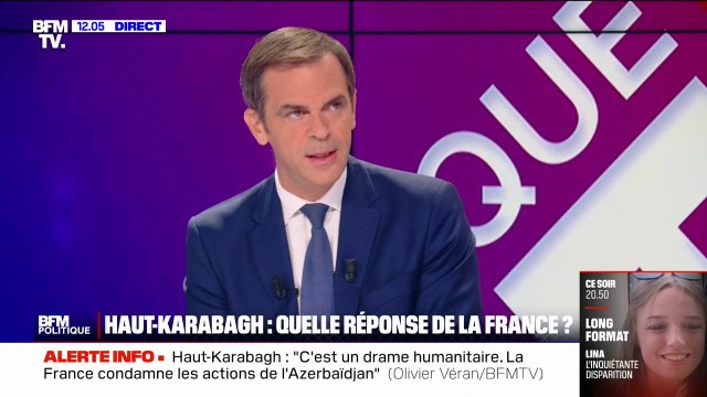 Haut-Karabagh: la France condamne les actions de l'Azerbaïdjan affirme Olivier Véran