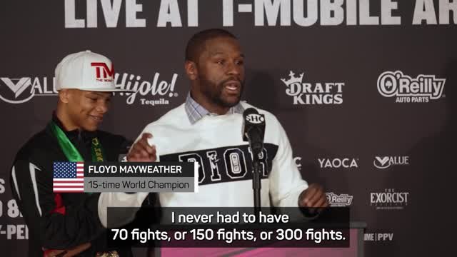 Mayweather crashes protege's press conference to call himself the GOAT