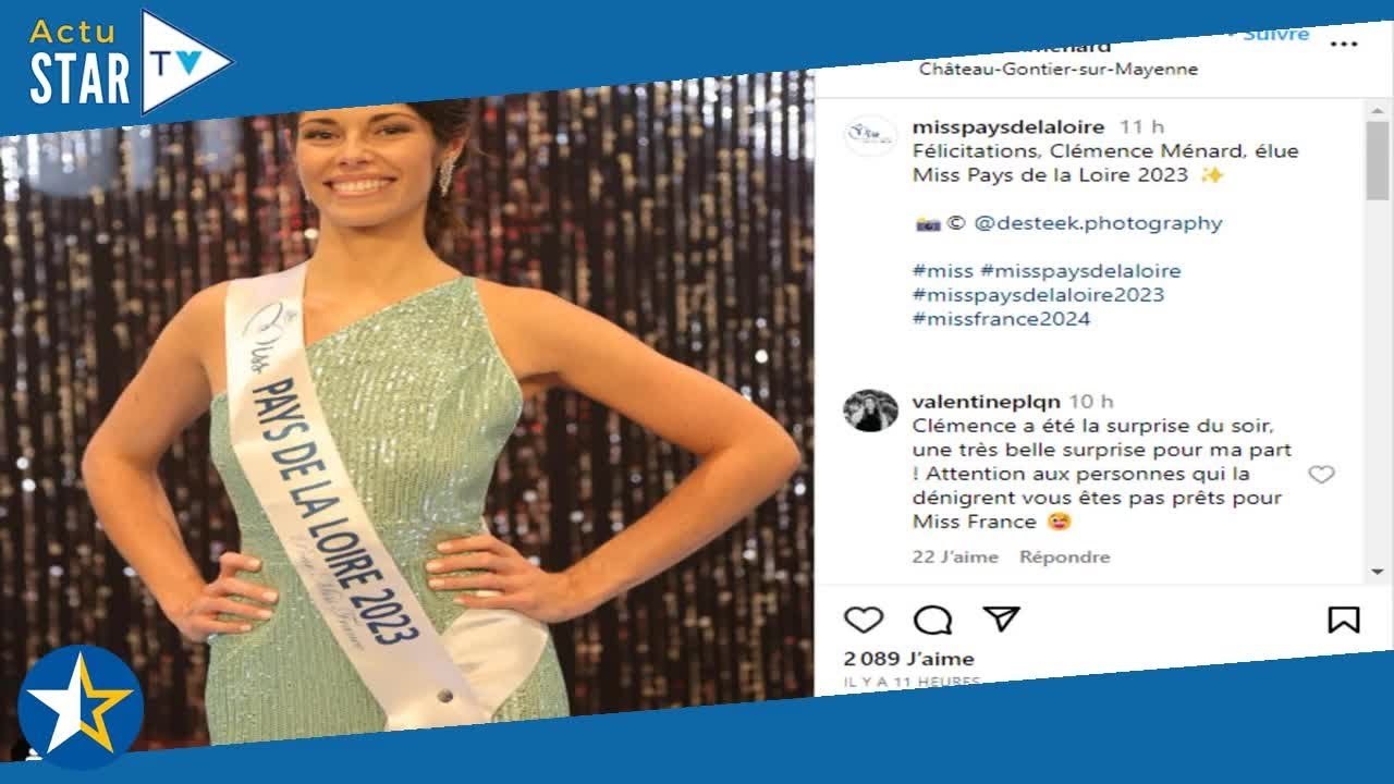 Miss France 2024  qui est Clémence Ménard, la sublime Miss Pays de la Loire