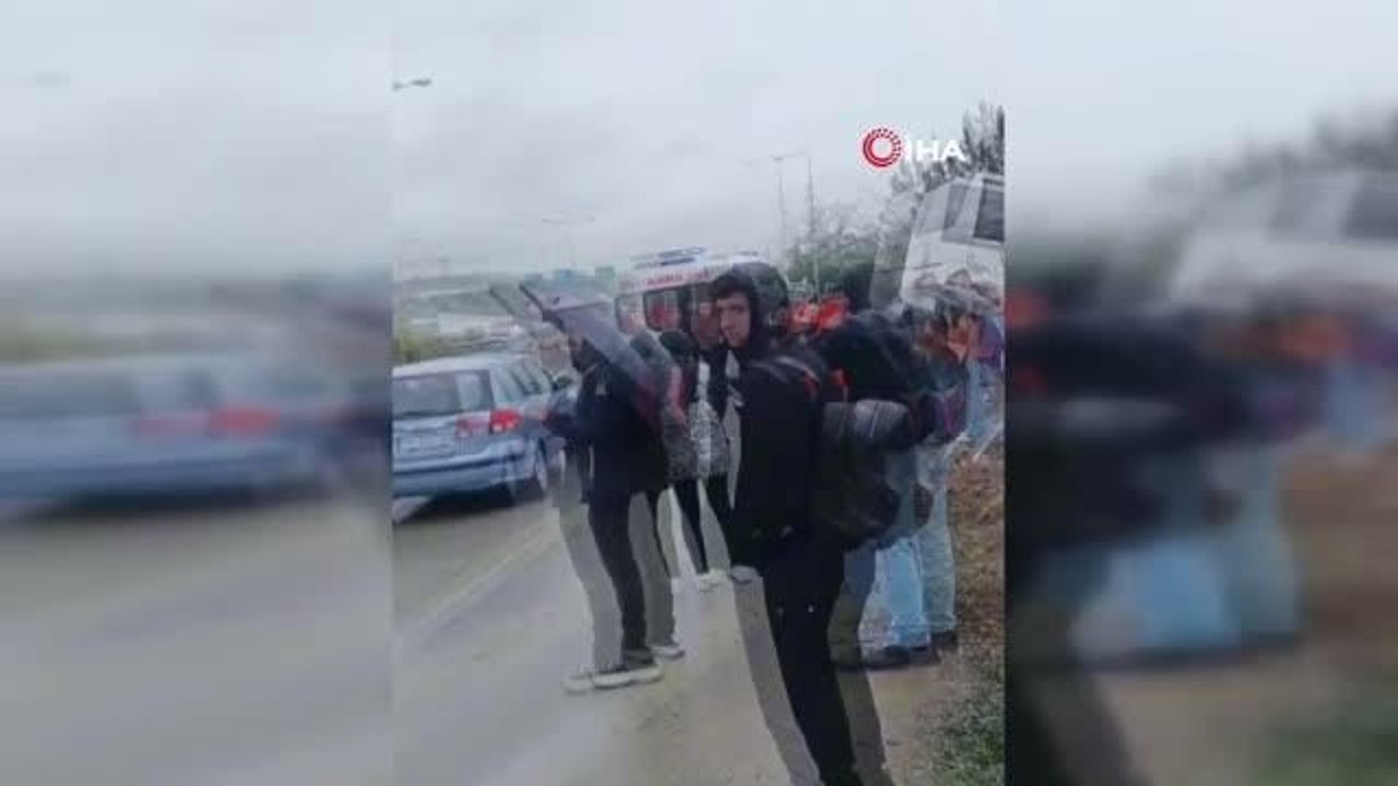 Bursa'da yolcu otobüsü şarampole uçtu: 2 yaralı