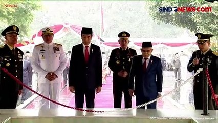 Momen Presiden Jokowi dan Wapres Ma'ruf Amin Berdoa di Sumur Lubang Buaya
