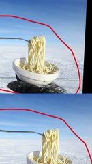 this what happens wen u eat noodles in Antarctica