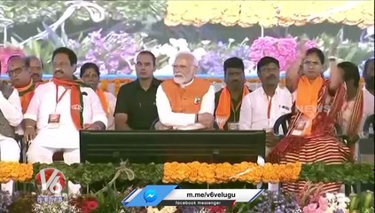 Congress , BRS And MIM Work In Partnership Says Kishan Reddy | Palamuru Praja Garjana | V6 News