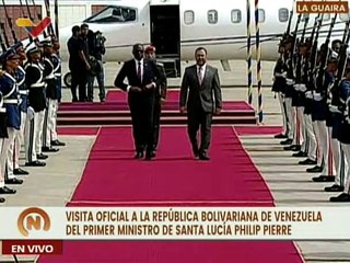 La Guaira | Canciller Yván Gil recibe al primer ministro de Santa Lucía, Philip Pierre en Maiquetía