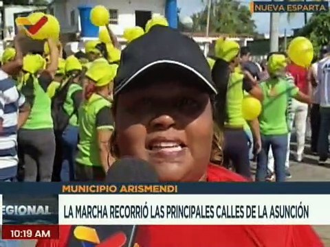 Nva. Esparta | Marea roja recorre las calles del mcpio. Arismendi en apoyo al Pdte. Nicolás Maduro