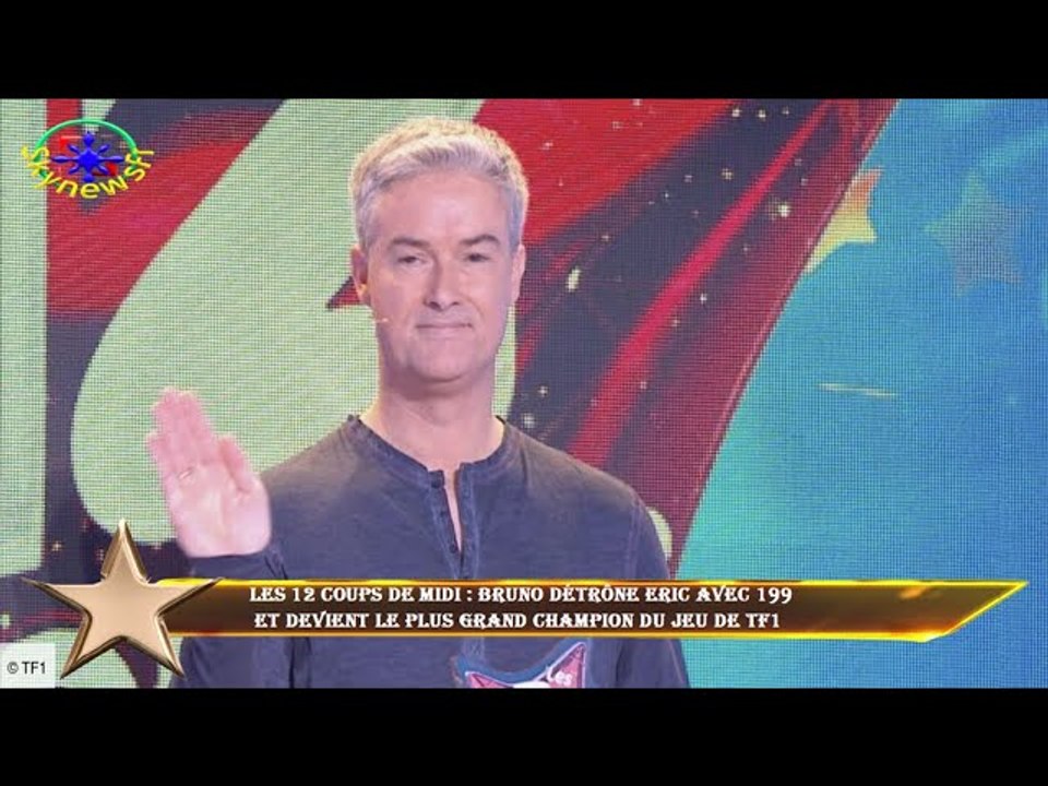 Les 12 coups de midi : Bruno détrône Eric avec 199  et devient le plus grand champion du jeu de TF1