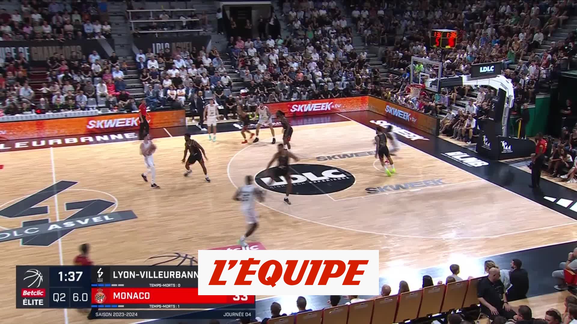 Le résumé de la victoire de Monaco contre l'Asvel - Basket - Betclic Elite  - Vidéo Dailymotion