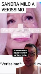 Sandra Milo a Verissimo “Vorrei morire dopo i miei figli”