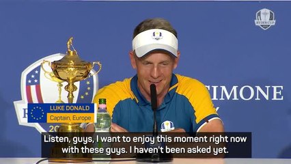 Download Video: McIlroy happy to have Donald continue as Ryder Cup captain after Europe's success