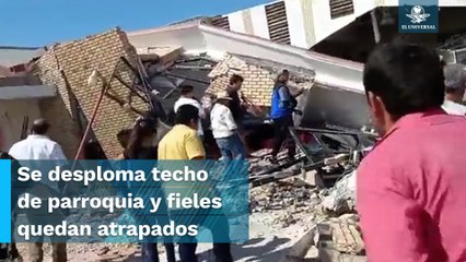 Video herunterladen: Colapsa techo de iglesia en Ciudad Madero, Tamaulipas; algunos fieles están bajo los escombros