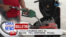Oil price rollback (Oct. 3): Gasoline P2/L, Kerosene P0.50/L, oil price hike (Oct. 3): Diesel P0.40/L | GMA Integrated News Bulletin