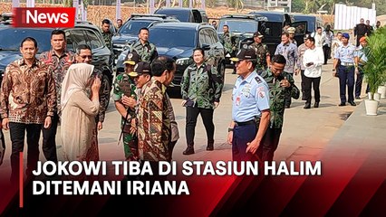 Jelang Peresmian Kereta Cepat Jakarta-Bandung, Presiden Jokowi Tiba di Stasiun Halim