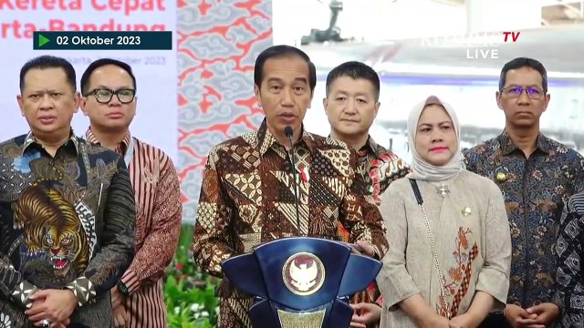 Momen Presiden Jokowi Resmikan Kereta Cepat Jakarta-Bandung, Diberi Nama 'Whoosh'