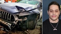 Pete Davidson crashes his SUV while leaving his stand-up comedy show after reckless driving charge