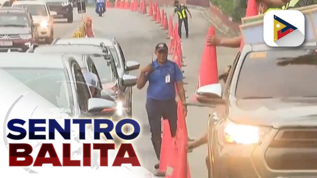 Dry run ng zipper lane sa southbound lane ng Katipunan Ave. sa QC, simula na
