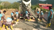 Konyaaltı Belediyesi Hisarçandır'da beton yol çalışması gerçekleştirdi