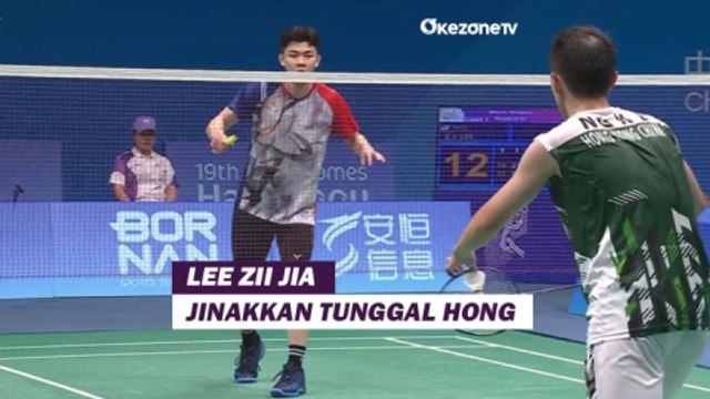 Highlight Bulu Tangkis Asian Games 2023: Sengit, Lee Zii Jia Bekap Ng Ka Long Angus