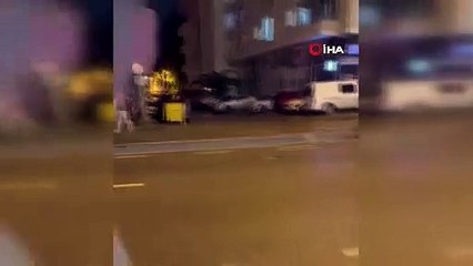 Drift yapmak istedi, asfaltı boyladı