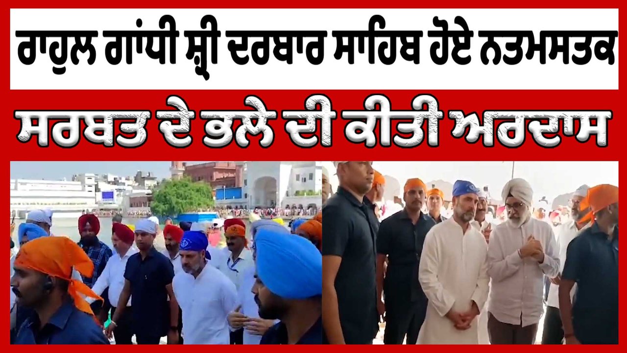Rahul Gandhi ਸ਼੍ਰੀ ਦਰਬਾਰ ਸਾਹਿਬ ਹੋਏ ਨਤਮਸਤਕ, ਸਰਬਤ ਦੇ ਭਲੇ ਦੀ ਕੀਤੀ ਅਰਦਾਸ |OneIndia Punjabi
