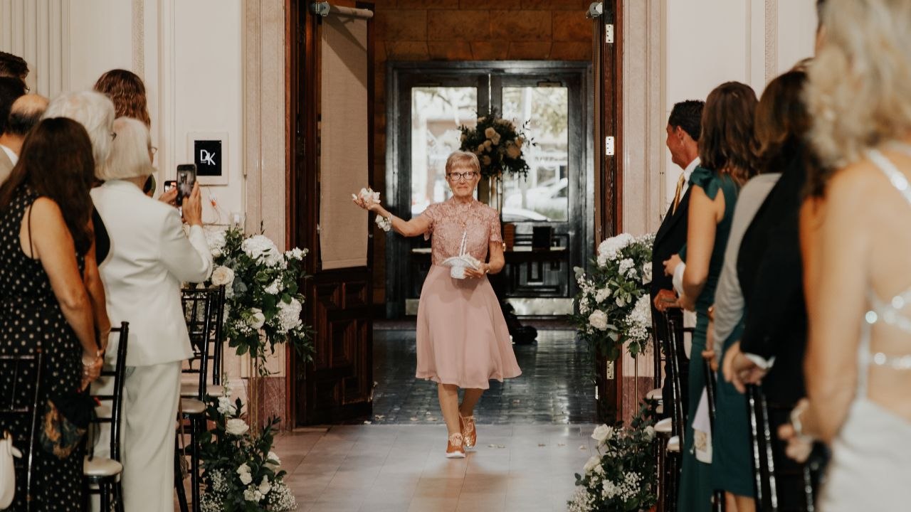 Grandma Surprises Wedding Guests As Granddaughter's Flower Girl | Happily TV